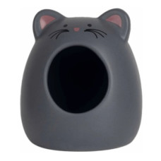 Casa Em Cerâmica Em Forma De Gato Para Roedor